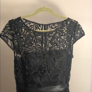 Adrianna Papell black lace dress